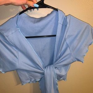 blue tie shirt shein
